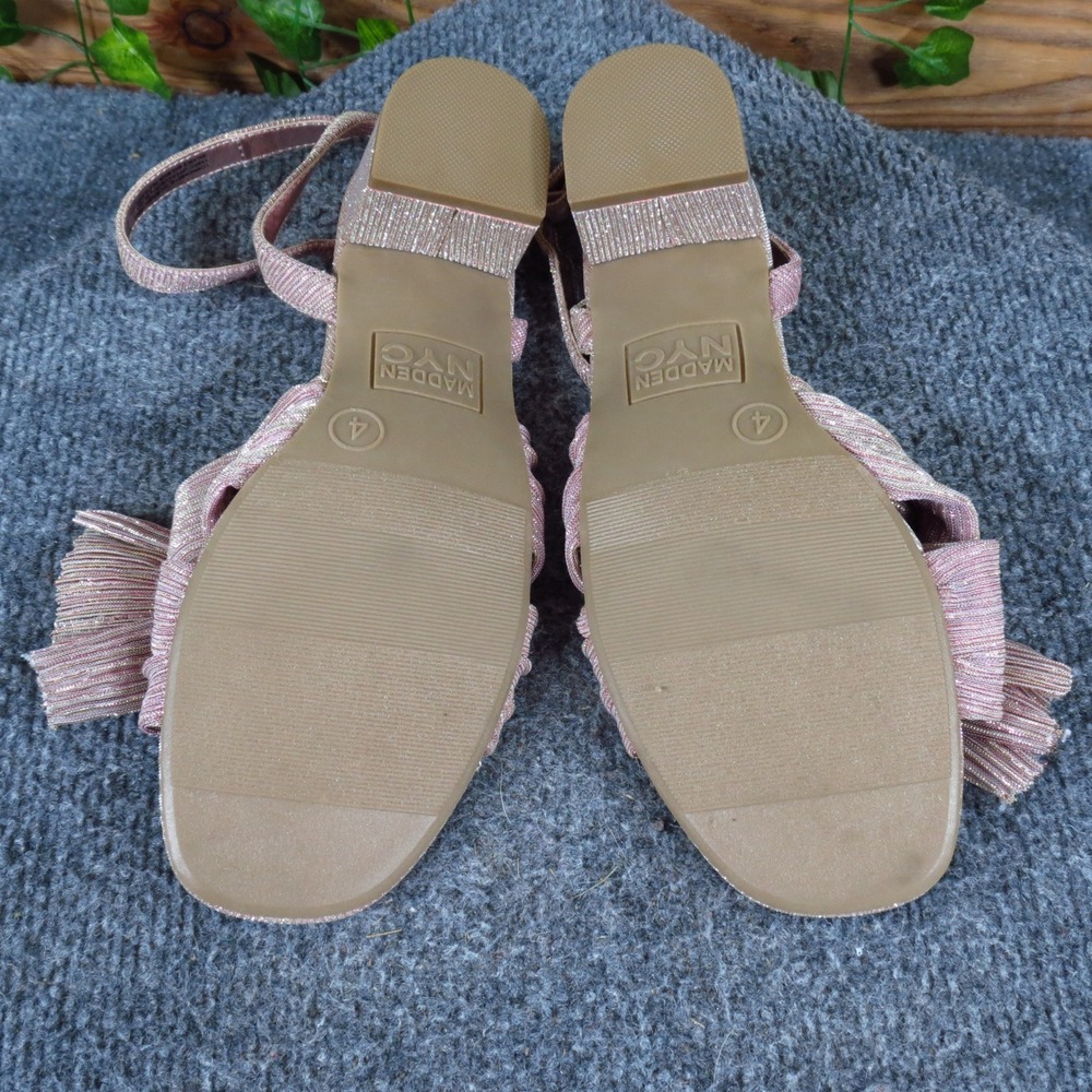 Madden NYC Girls Bow Ankle Strap Dress Sandals Size 4 Special Occasion Pink - Picture 8 of 8